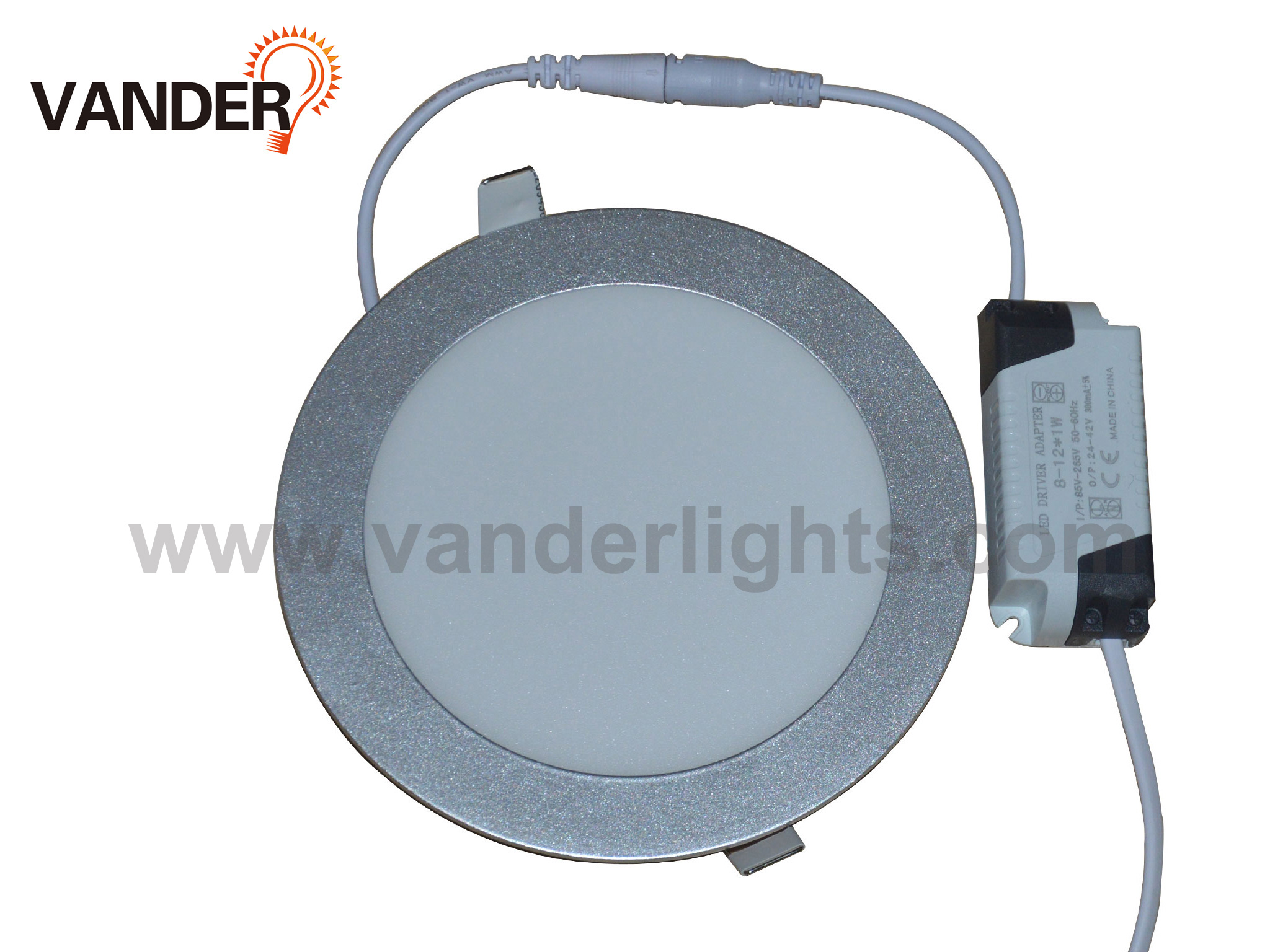 Silver Cover Round Panel Light from 3W to 24W
