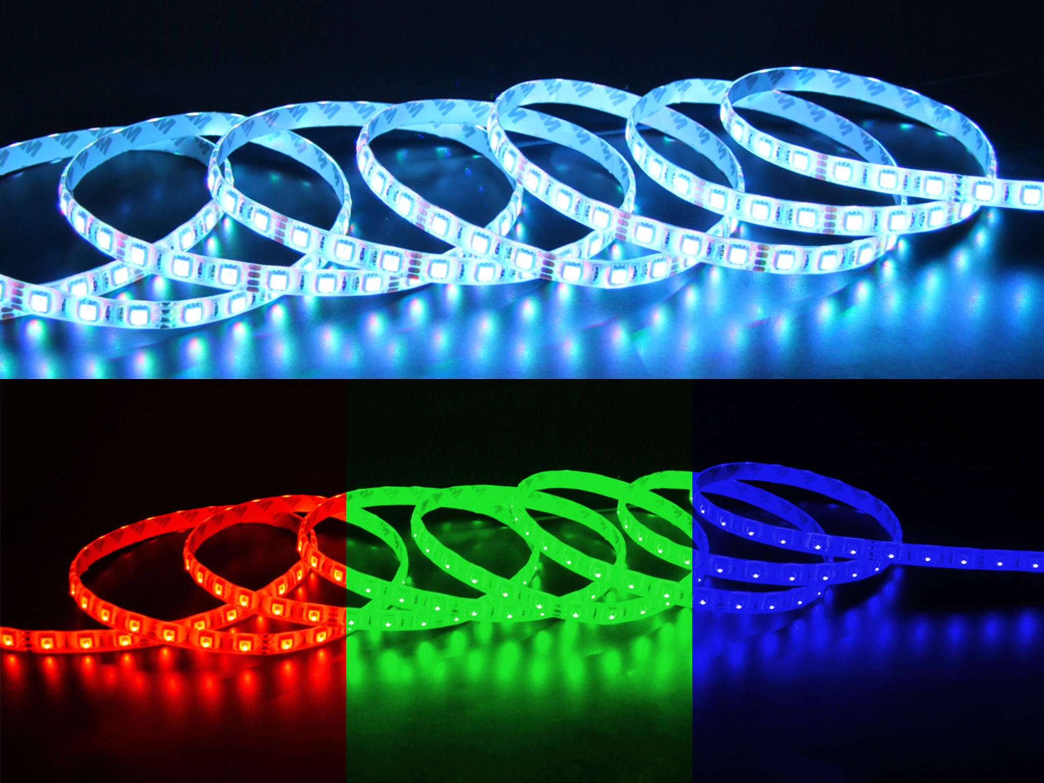 SMD5050-60leds 14.4W/m  RGB  IP65 LED flexible strip light