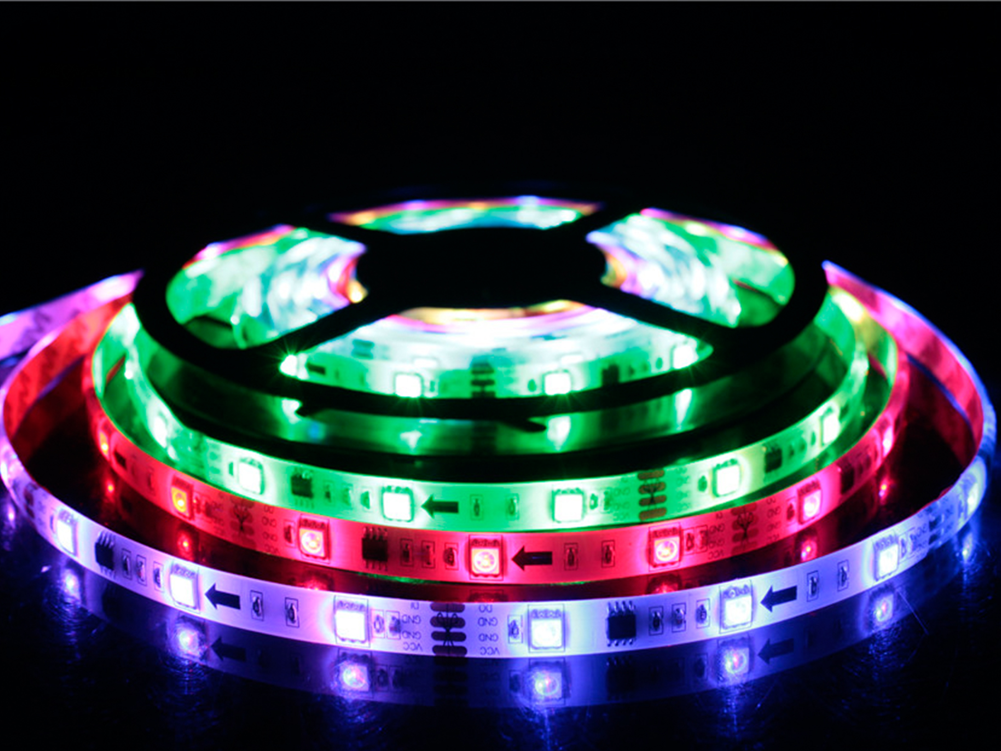 SMD5050-30leds 7.2W/M  RGB with IC  IP65 LED flexible strip light